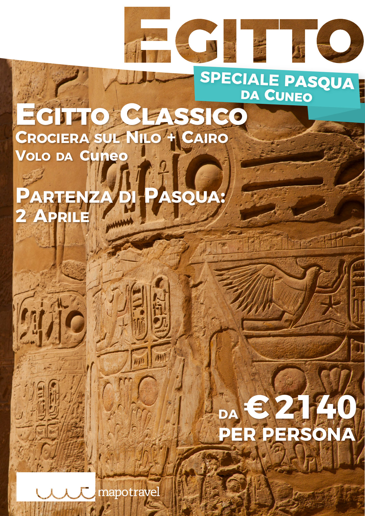 Pasqua - Egitto Classico con volo da Cuneo