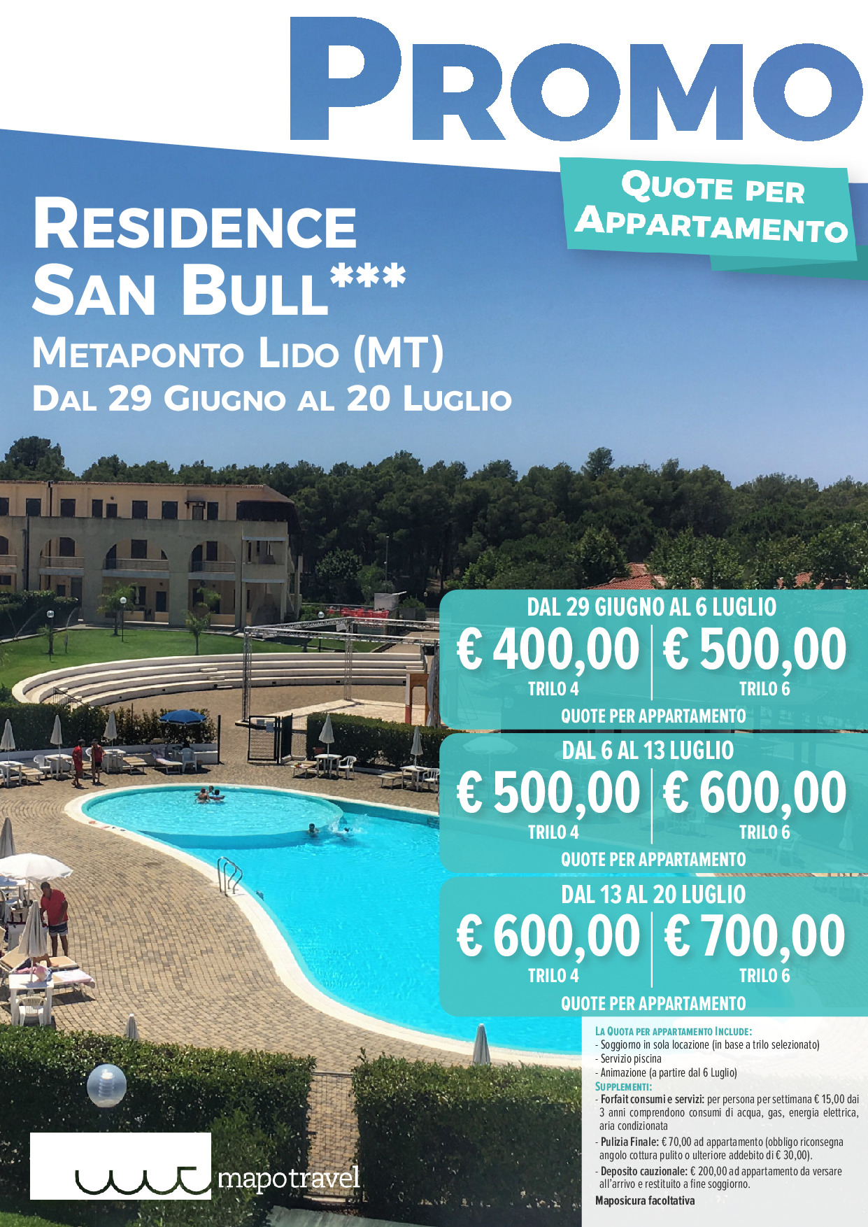 Promo a camera al Residence San Bull