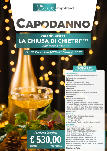 Capodanno - Grand Hotel la Chiusa di Chietri