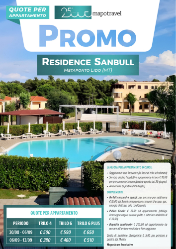 Ultime disponibilità - Residence San Bull