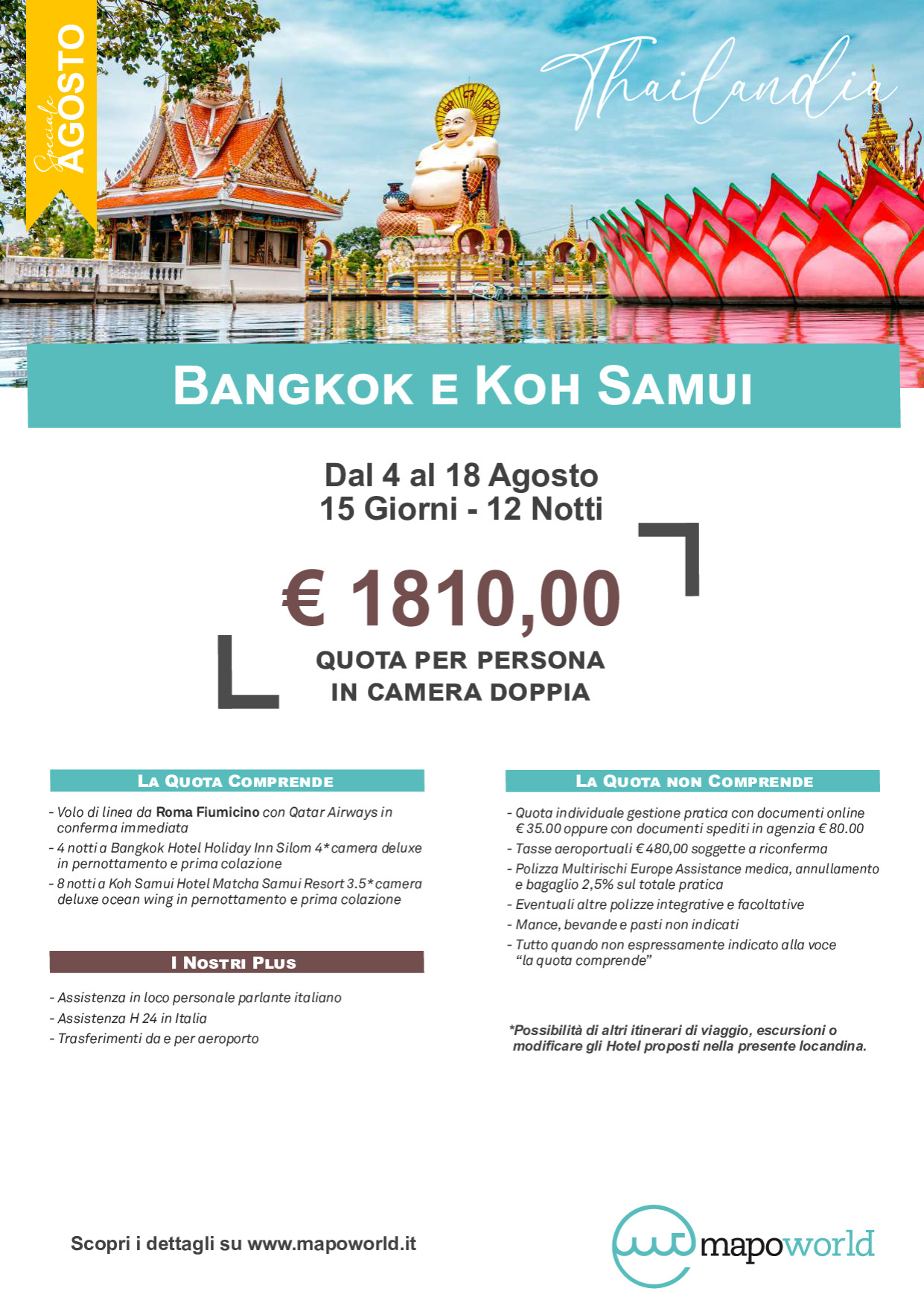Bangkok e Koh Samui -Dal 4 al 18 Agosto