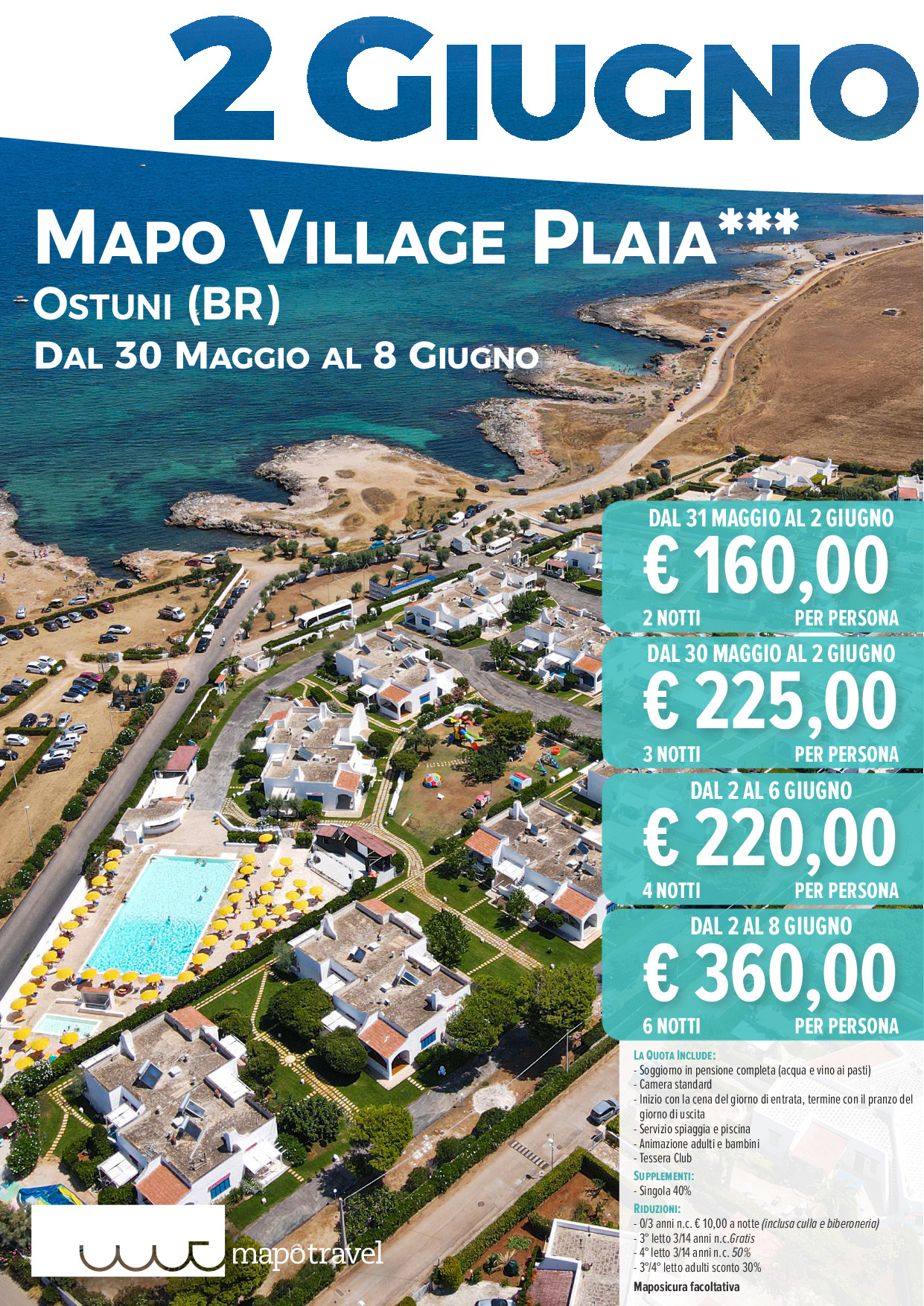Ponte 2 Giugno al Mapo Village Plaia