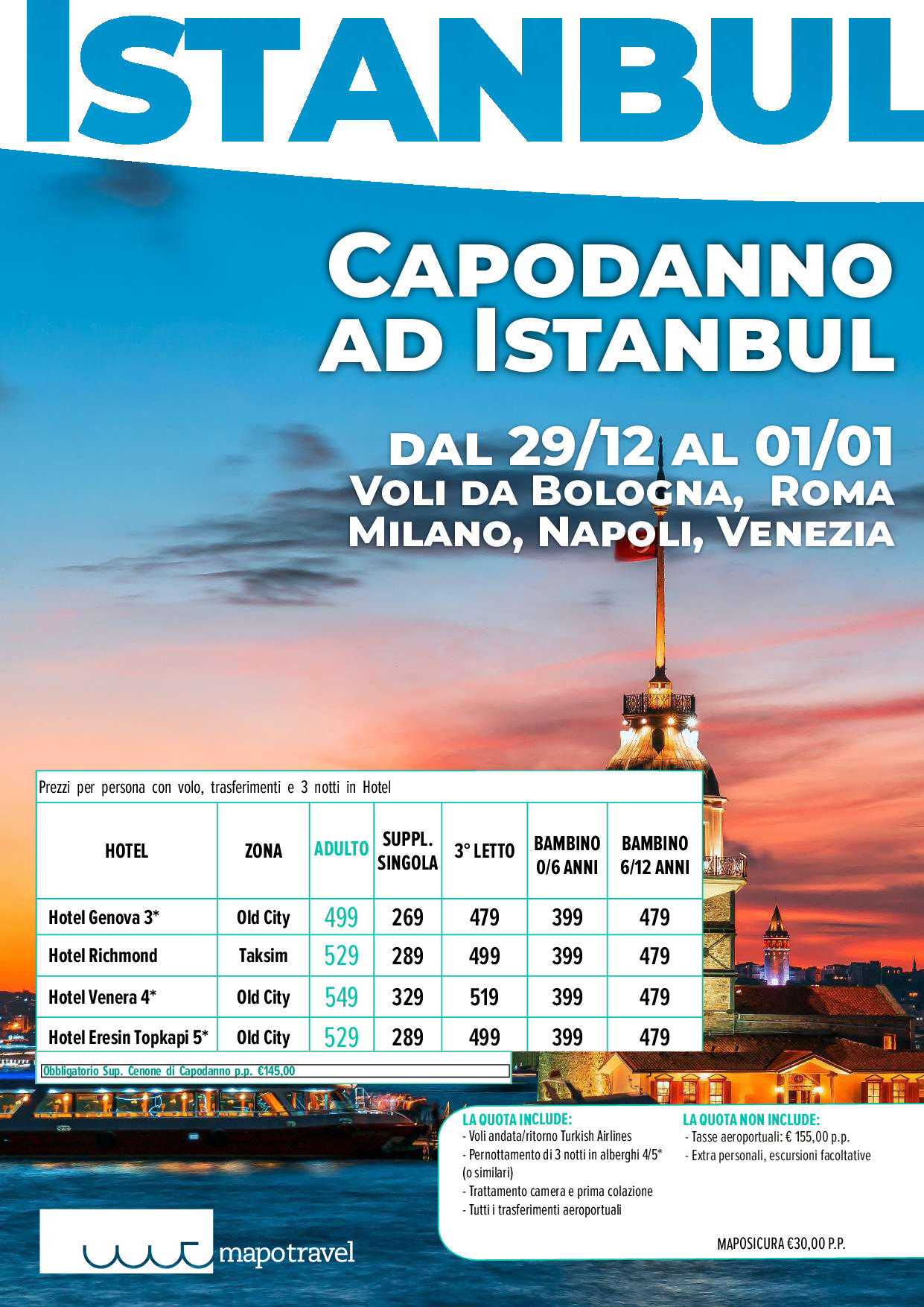 Speciale Capodanno ad Istanbul