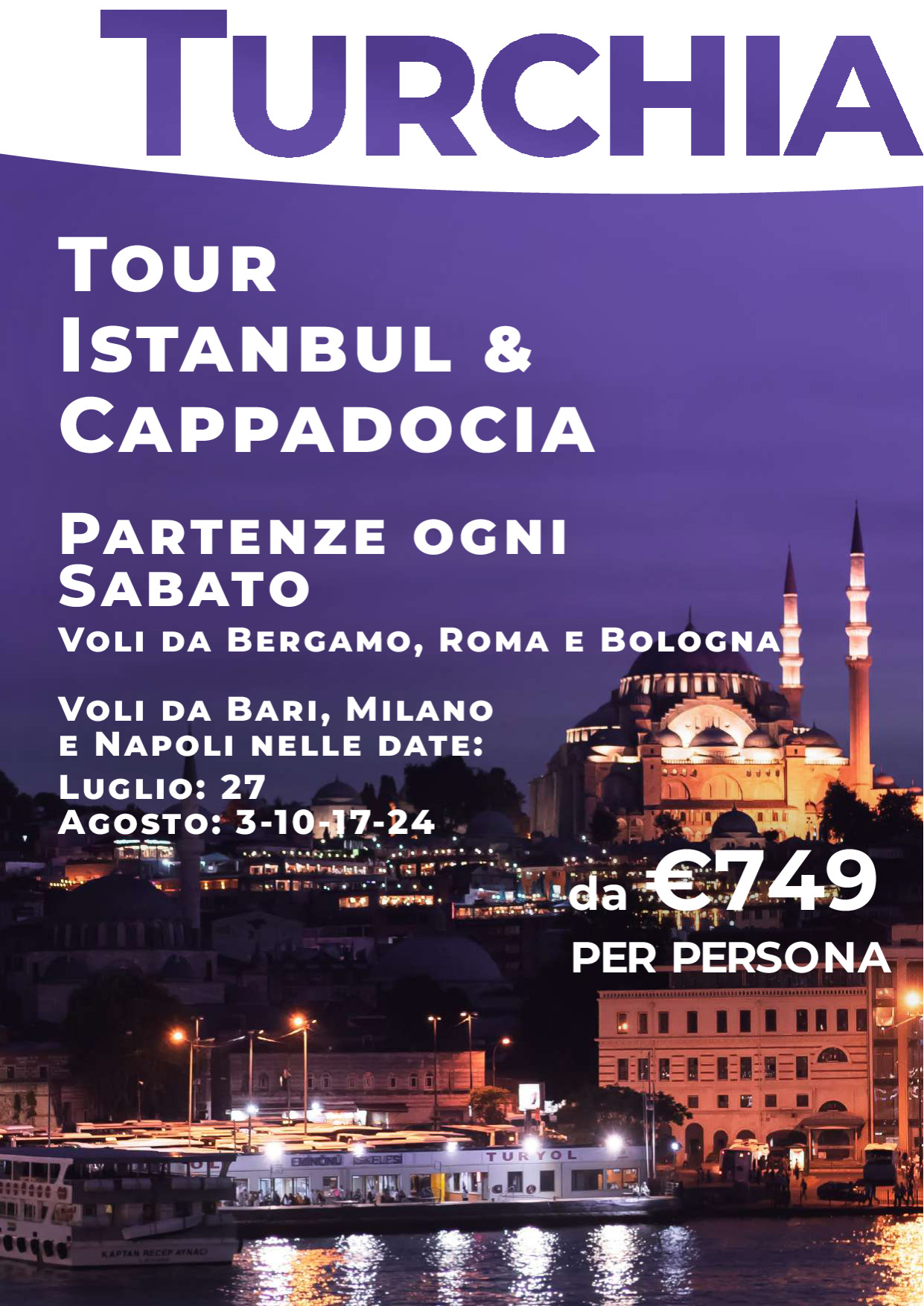 Tour Istanbul - Cappadocia Turchia